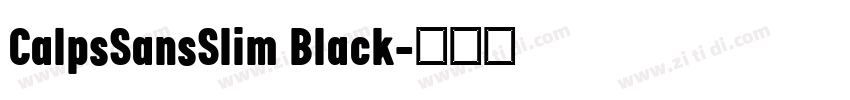 CalpsSansSlim Black字体转换